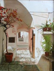 Gatto nel cortile